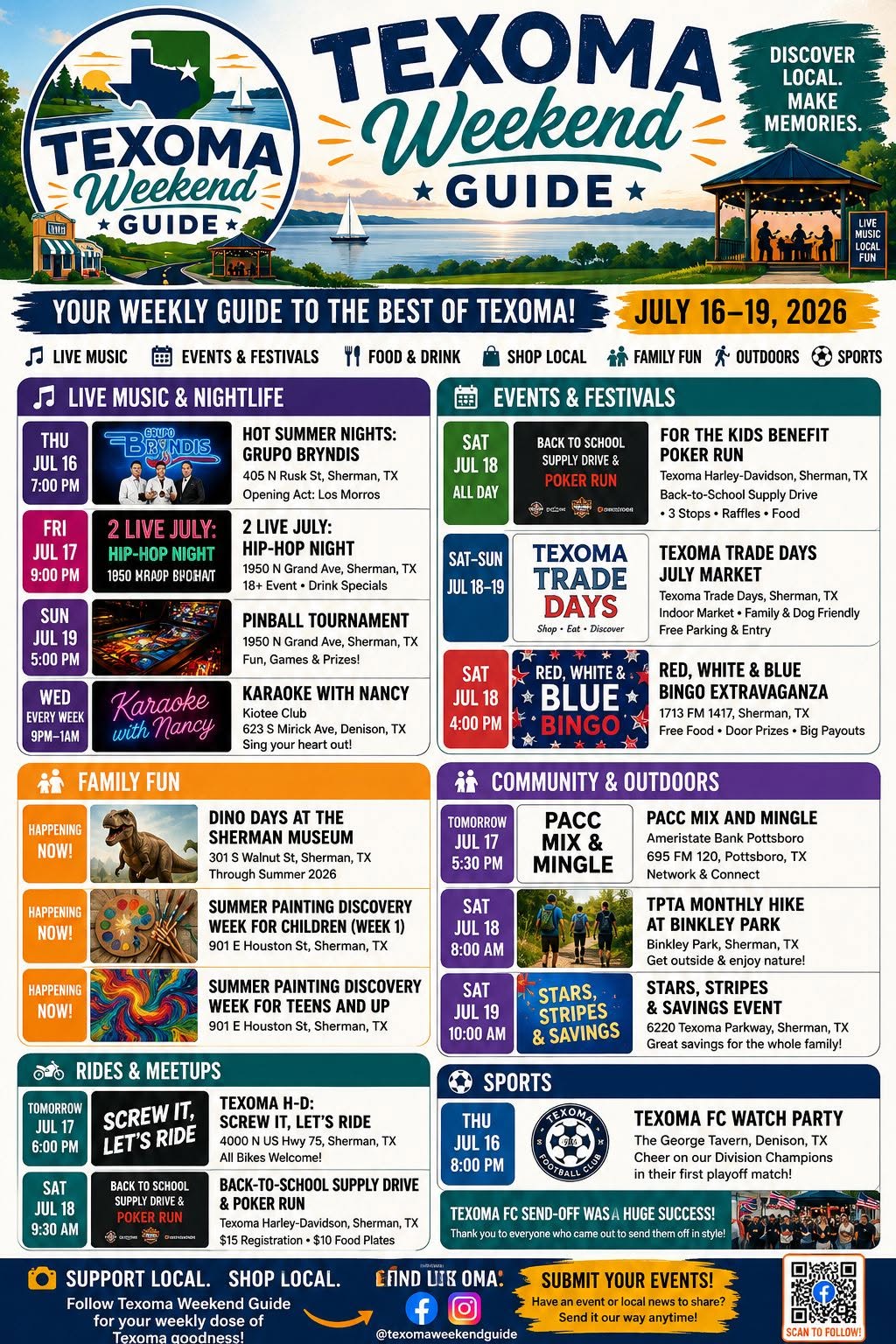 Texoma Weekend Roundup — July 16–19, 2026