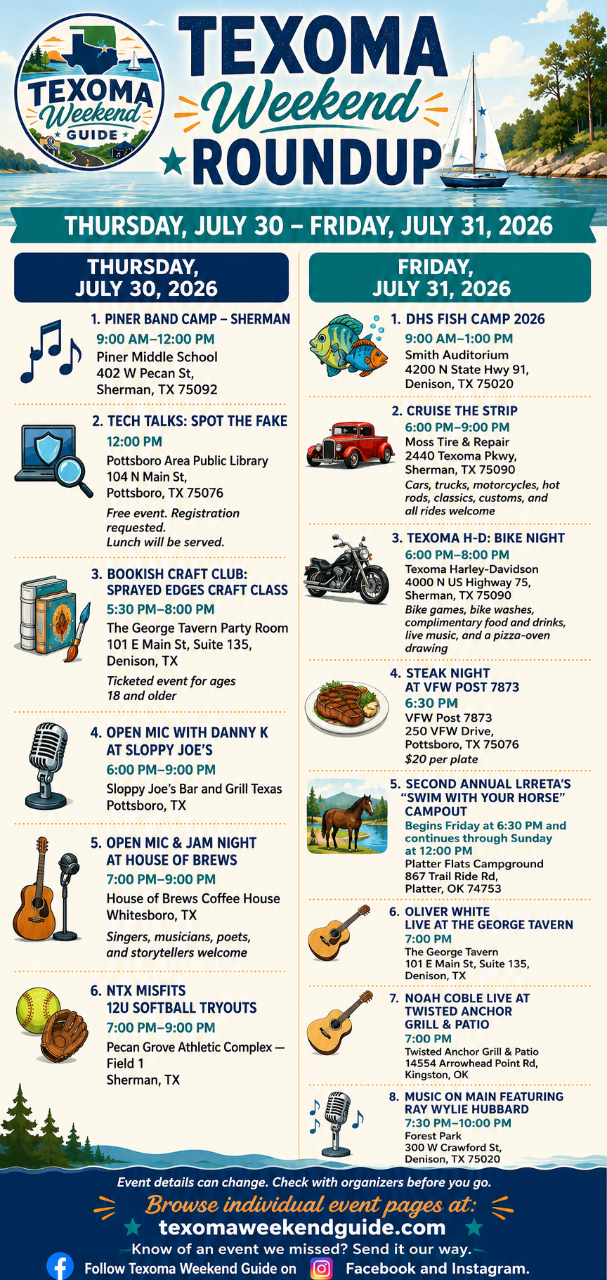 Texoma Weekend Roundup – July 30–August 2, 2026