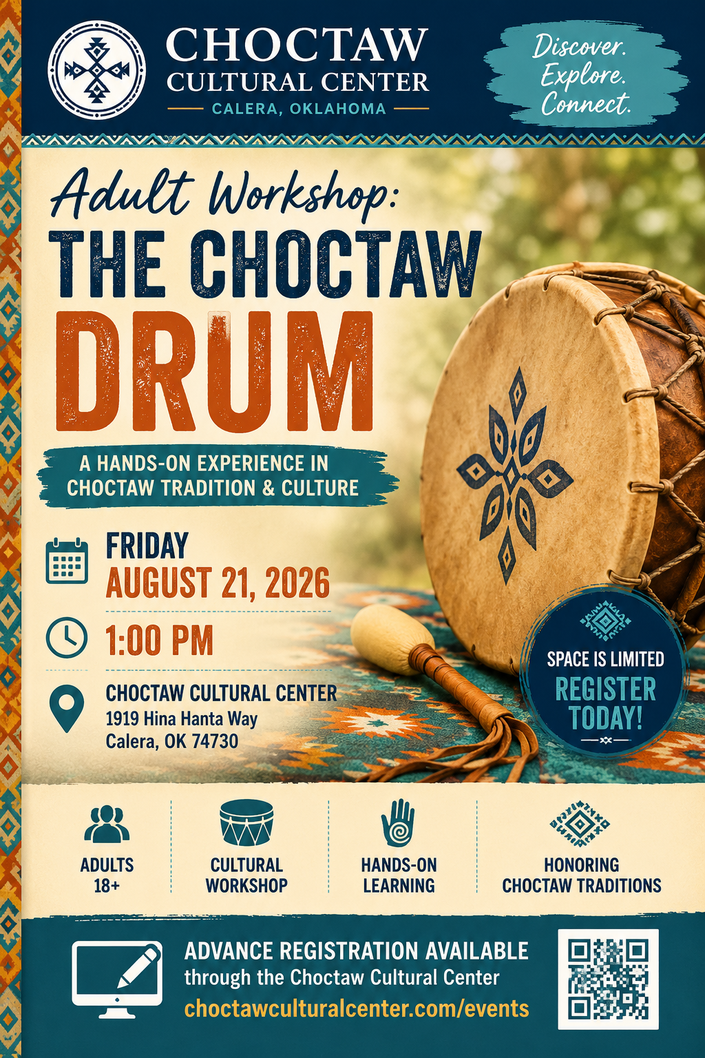 Adult Workshop: The Choctaw Drum flyer