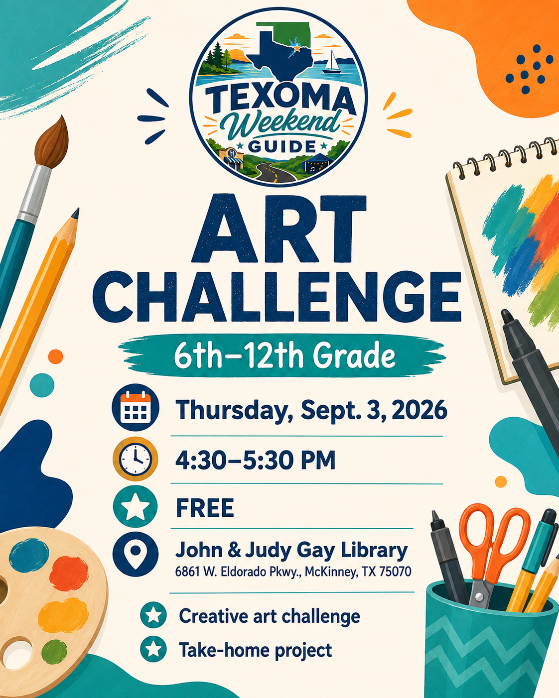 Art Challenge (6th-12th Grade) flyer