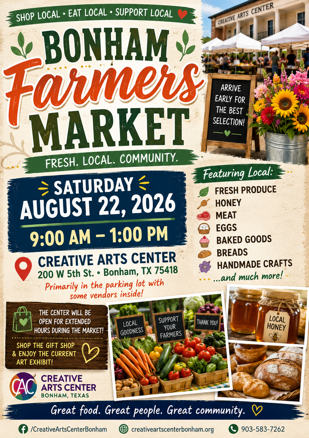 Bonham Farmers Market flyer