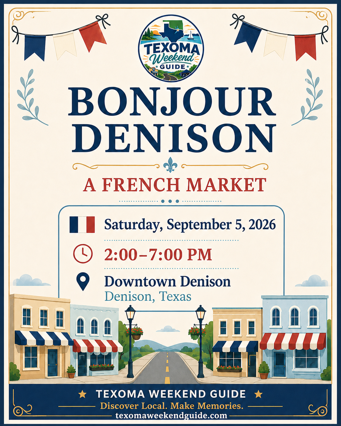 Bonjour Denison: A French Market flyer
