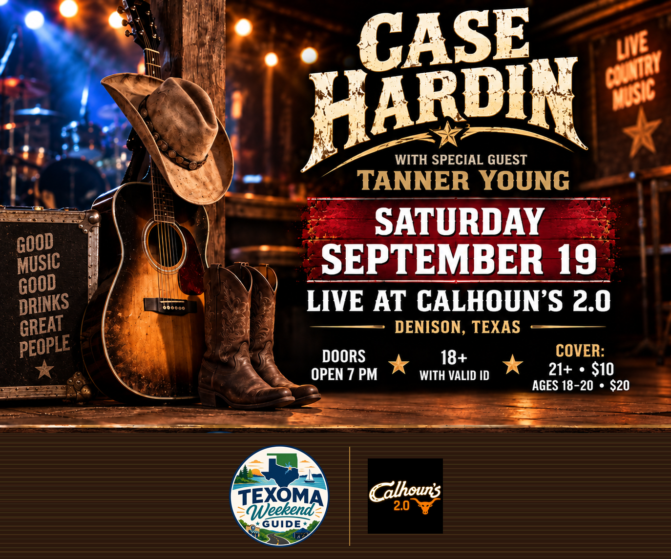 Case Hardin with Tanner Young at Calhoun's 2.0 — September 19, 2026