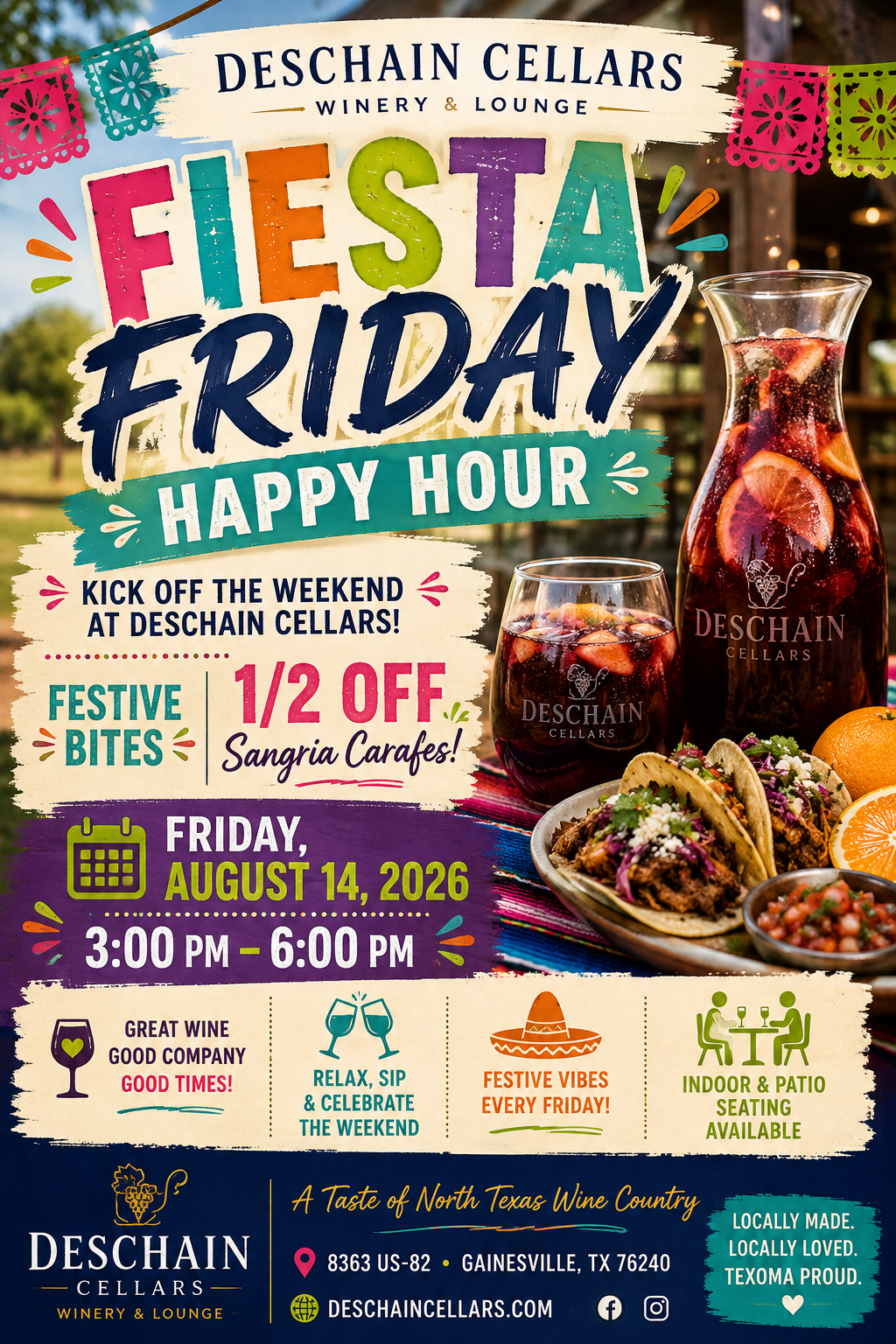 Fiesta Friday Happy Hour flyer