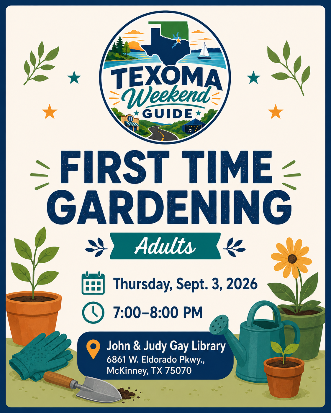 First Time Gardening (Adults) flyer