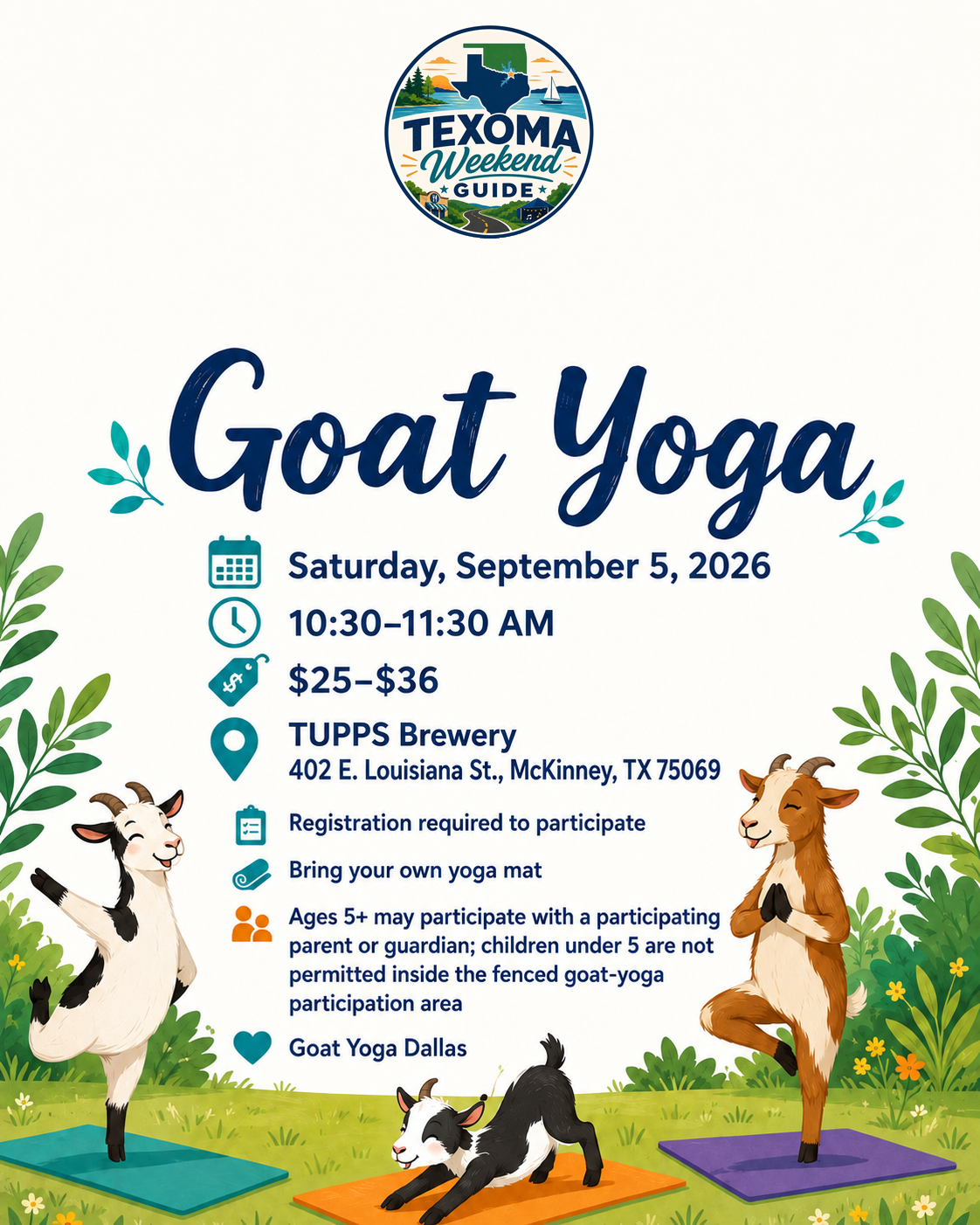 Goat Yoga flyer