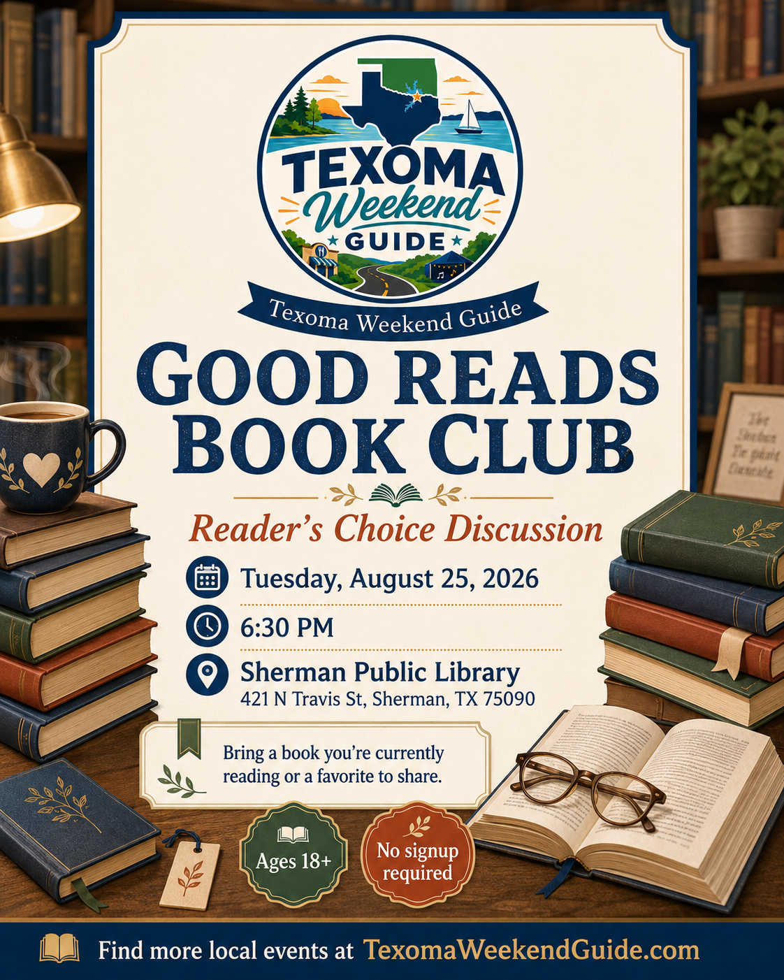 Good Reads Book Club flyer