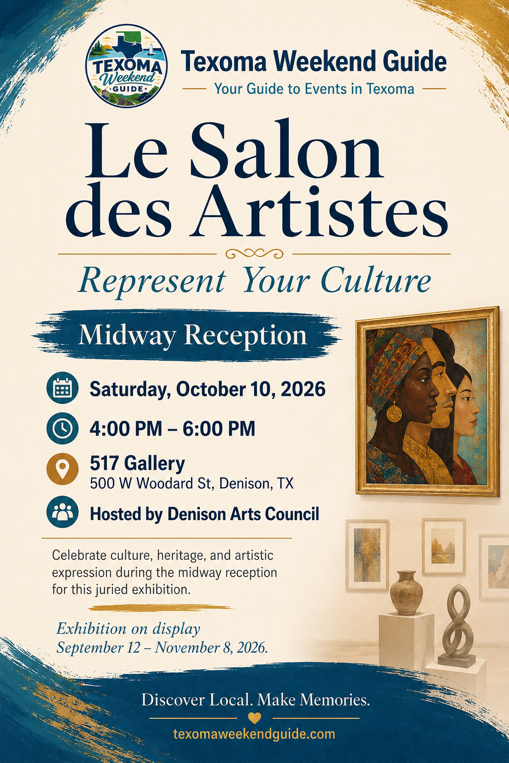 Le Salon des Artistes: Represent Your Culture — Midway Reception flyer