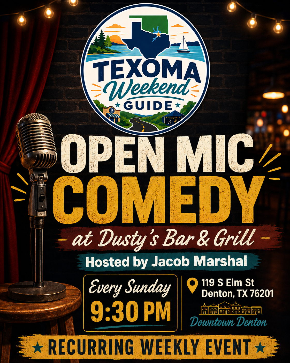 Open Mic Comedy flyer