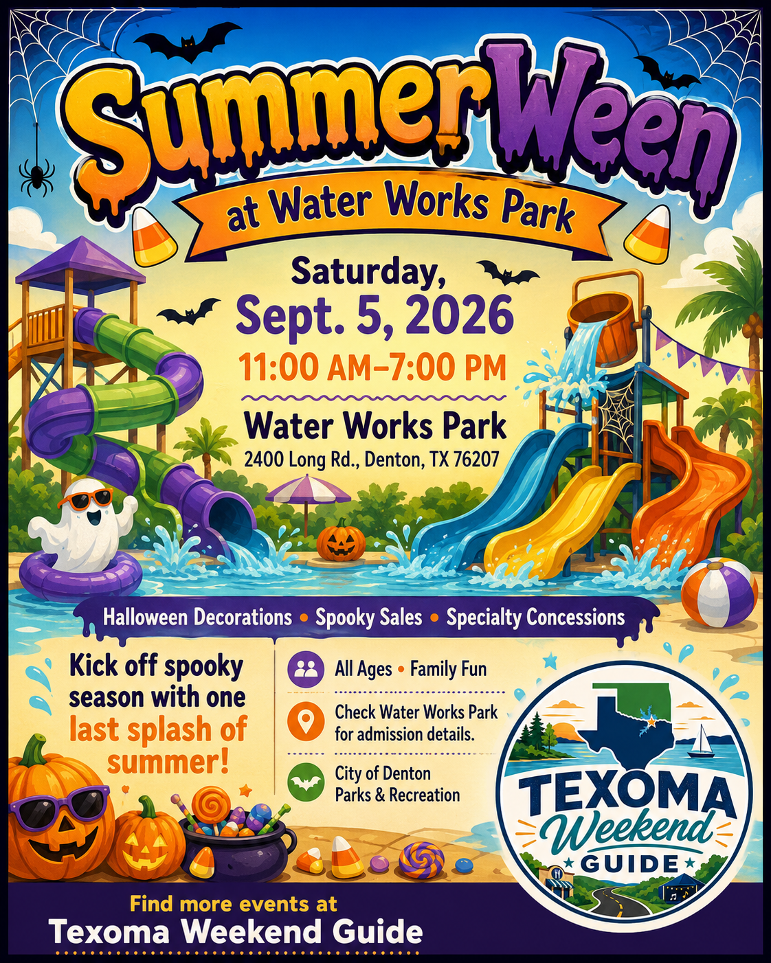 SummerWeen at Water Works Park flyer