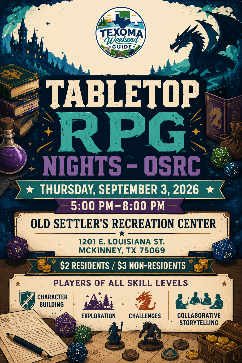 Tabletop RPG Nights - OSRC flyer