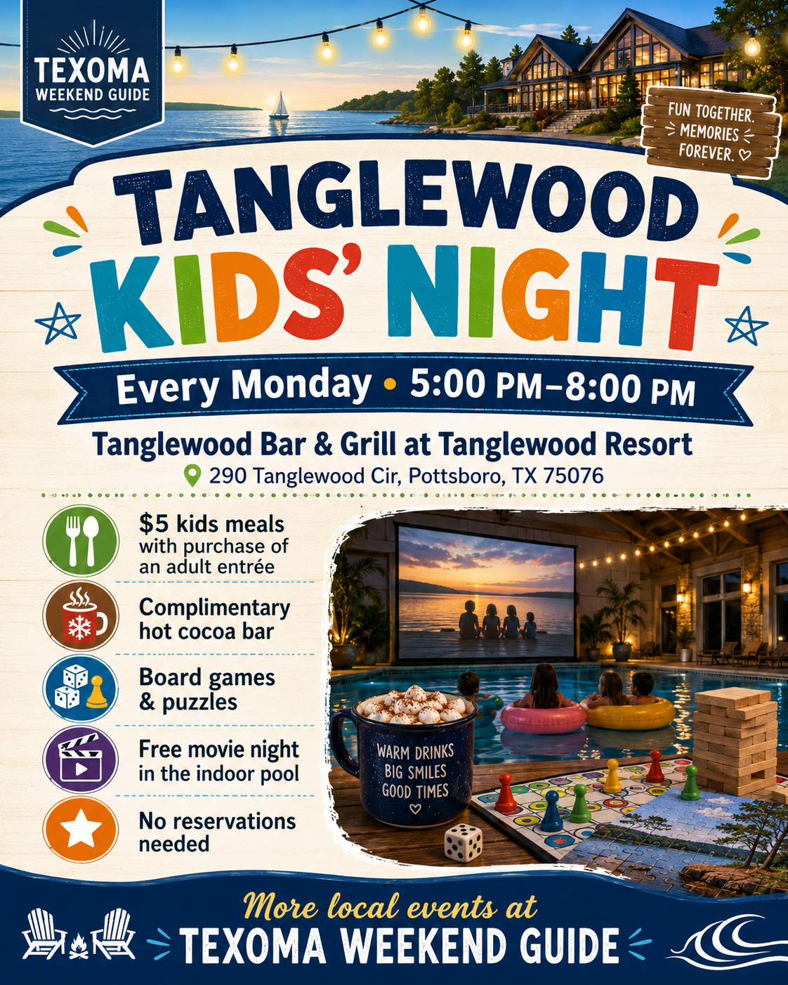 Tanglewood Kids' Night flyer
