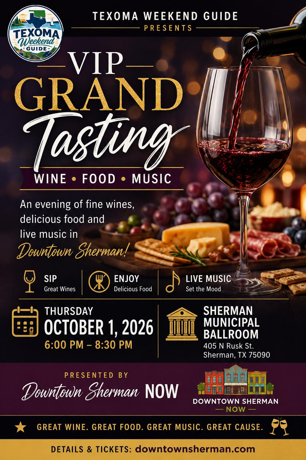 VIP Grand Tasting: Wine, Food, Music flyer