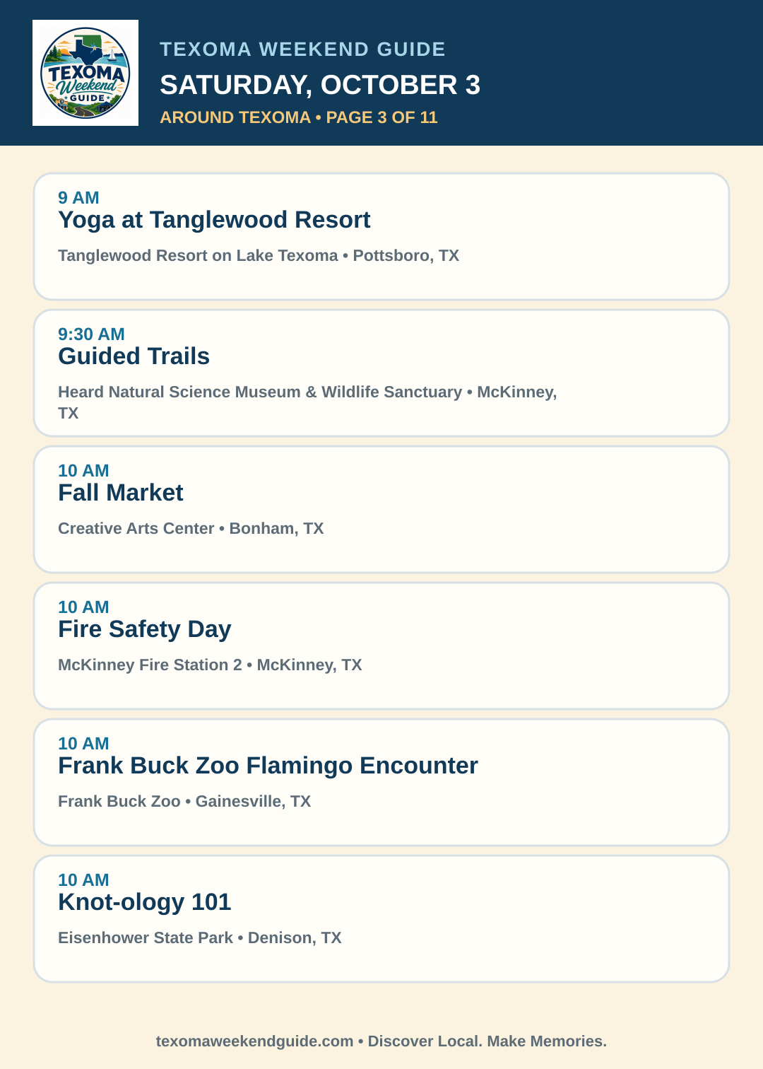 Texoma Weekend Guide Saturday, October 3 roundup — page 3