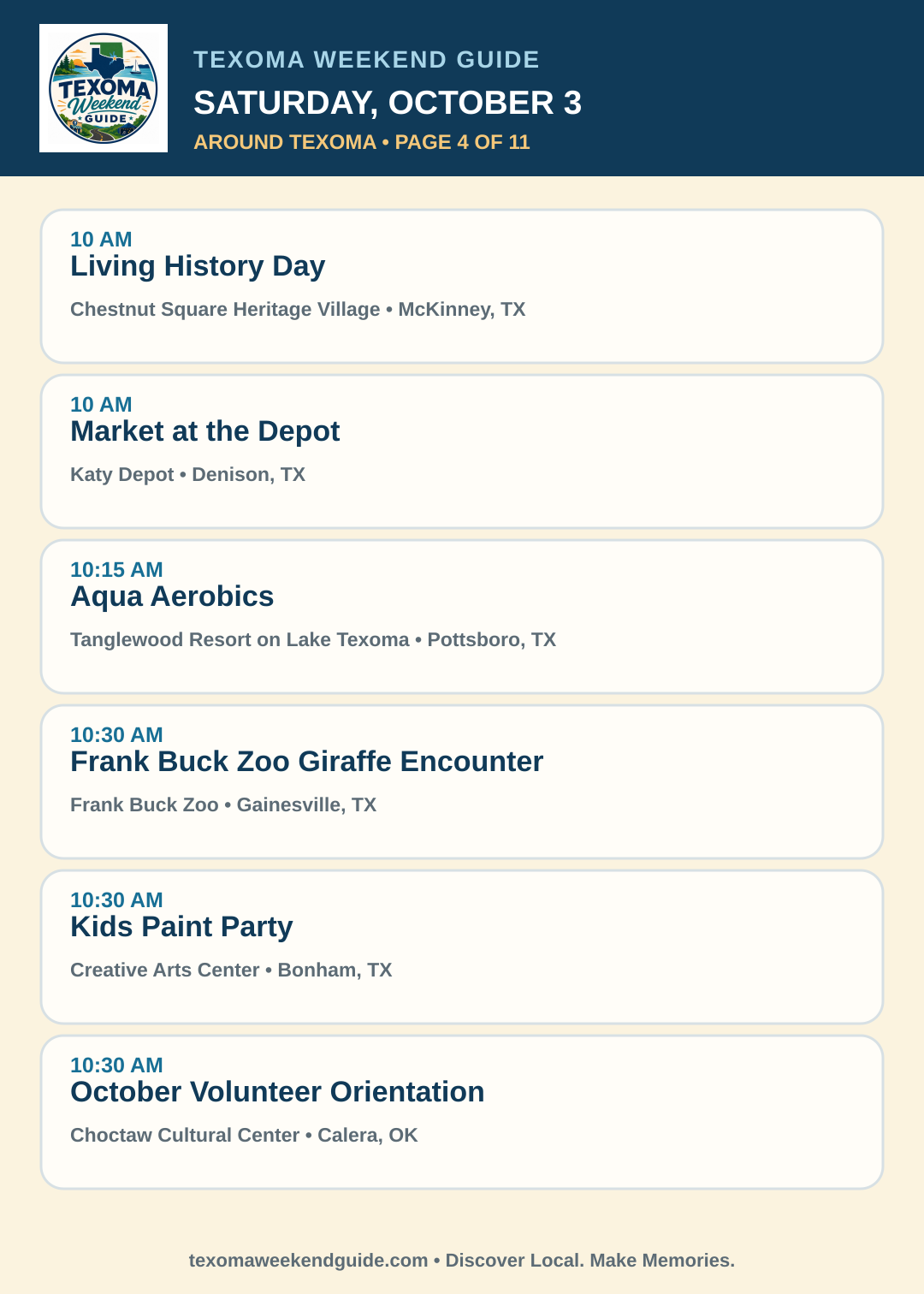Texoma Weekend Guide Saturday, October 3 roundup — page 4
