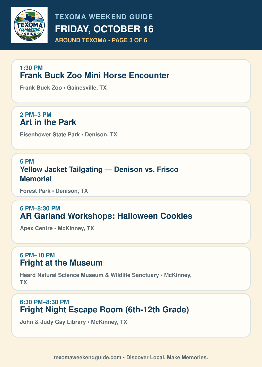 Texoma Weekend Guide Friday, October 16 roundup — page 3