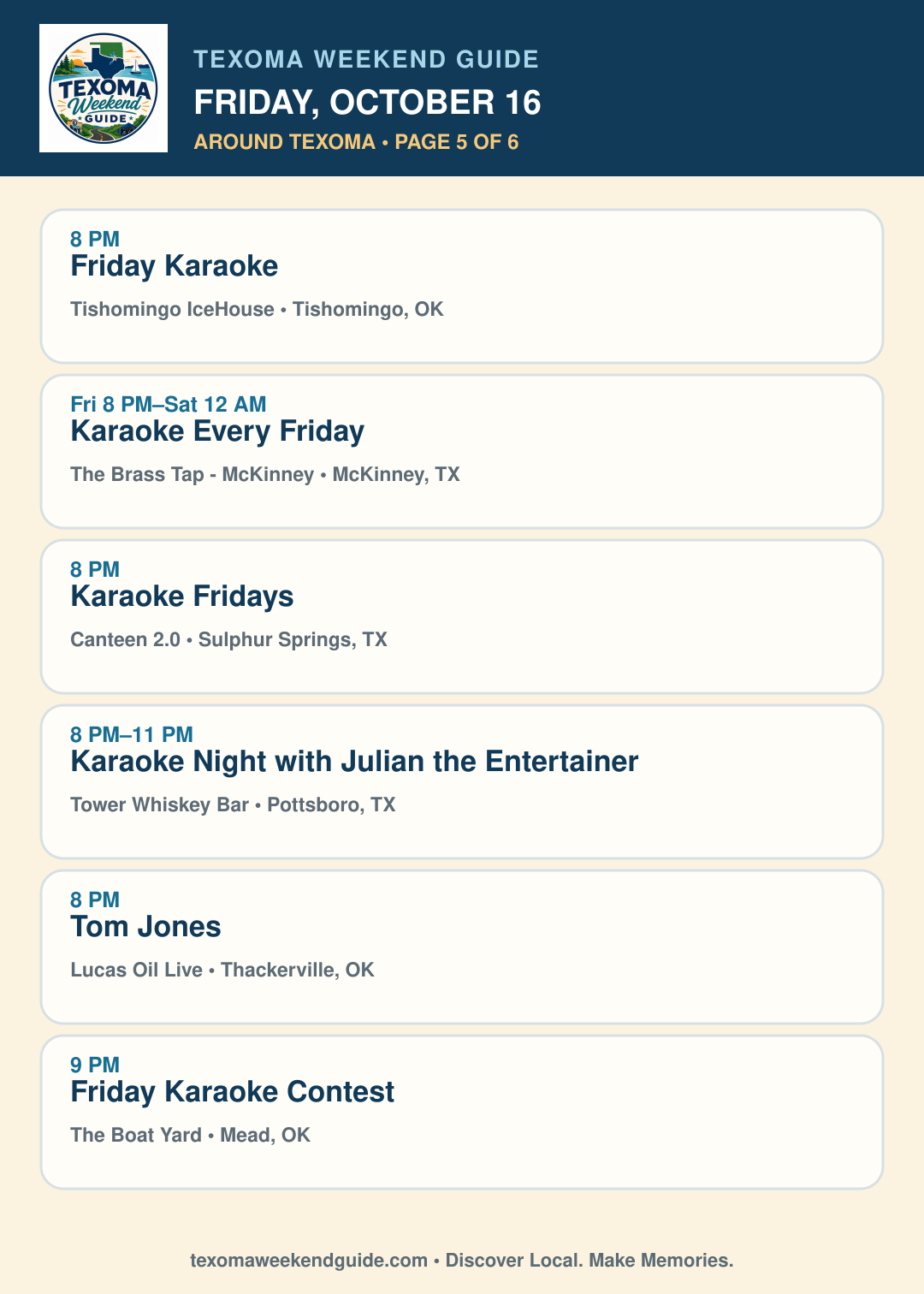 Texoma Weekend Guide Friday, October 16 roundup — page 5