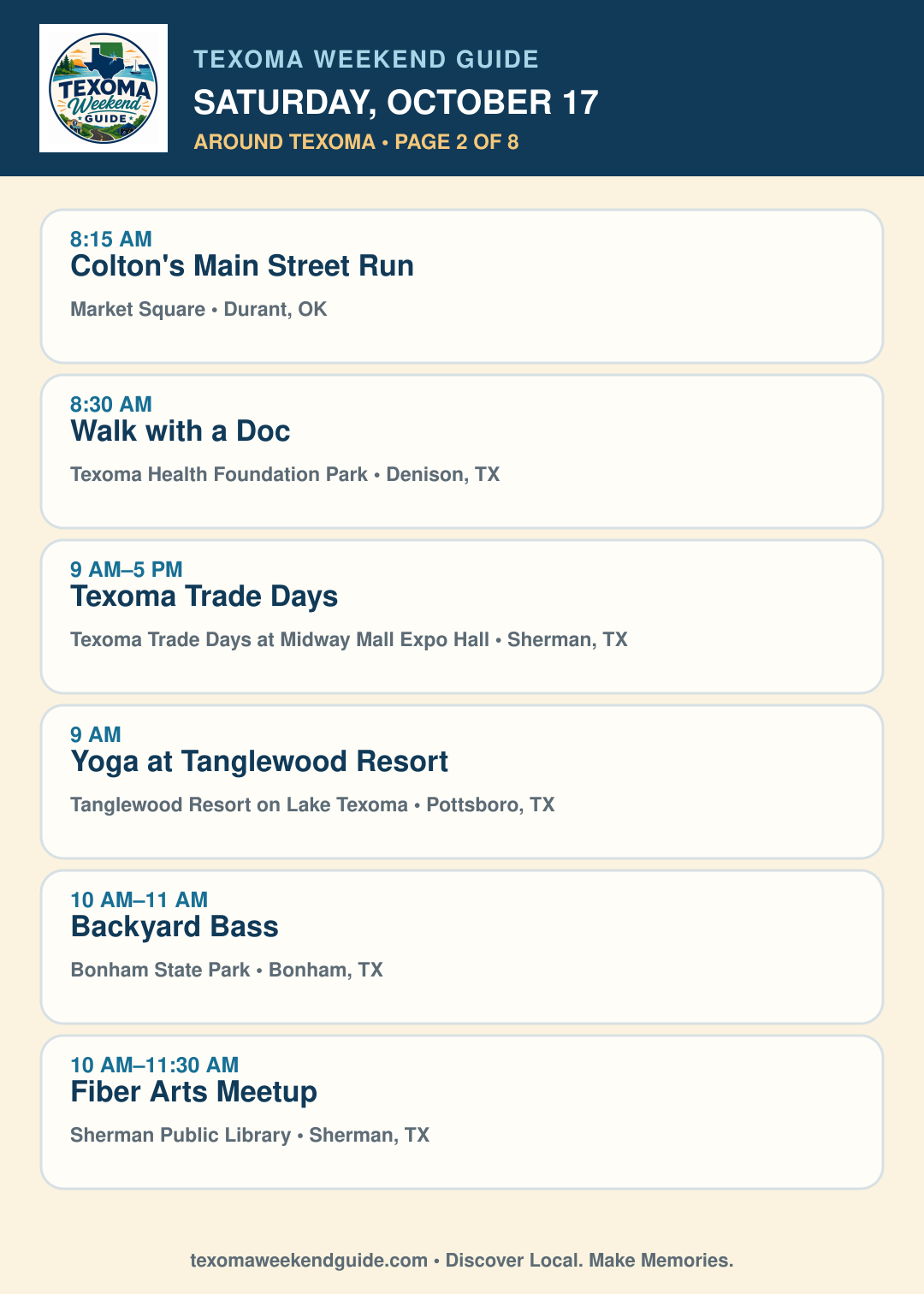 Texoma Weekend Guide Saturday, October 17 roundup — page 2