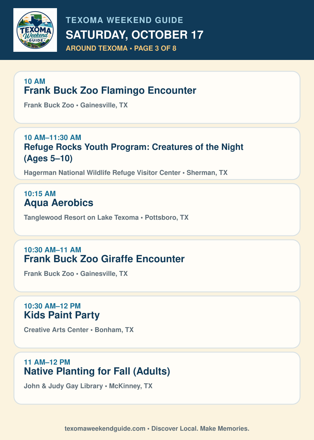 Texoma Weekend Guide Saturday, October 17 roundup — page 3
