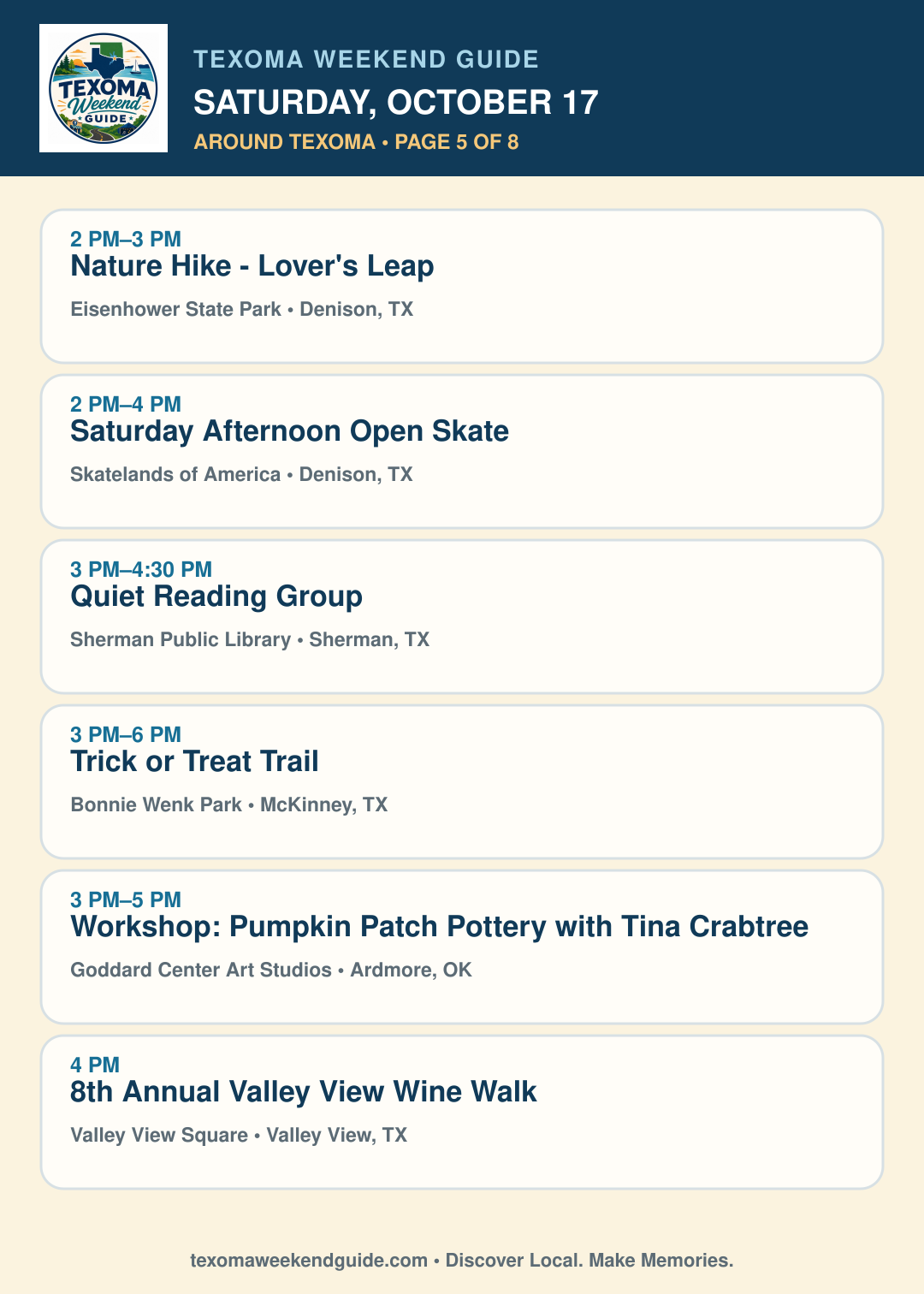Texoma Weekend Guide Saturday, October 17 roundup — page 5