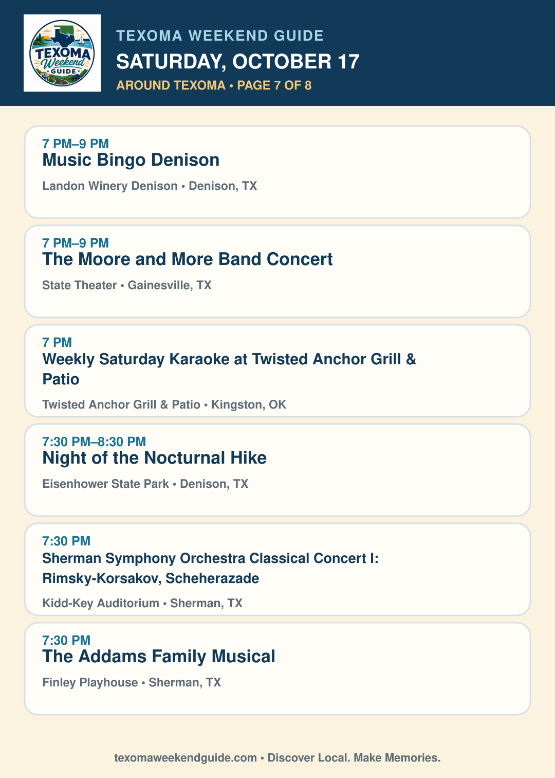 Texoma Weekend Guide Saturday, October 17 roundup — page 7