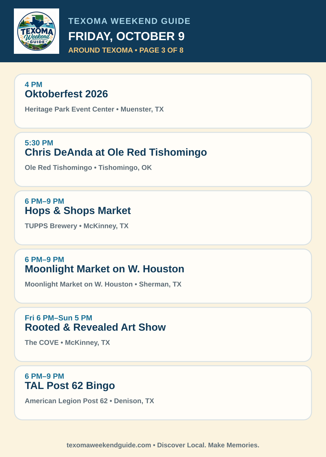 Texoma Weekend Guide Friday, October 9 roundup — page 3