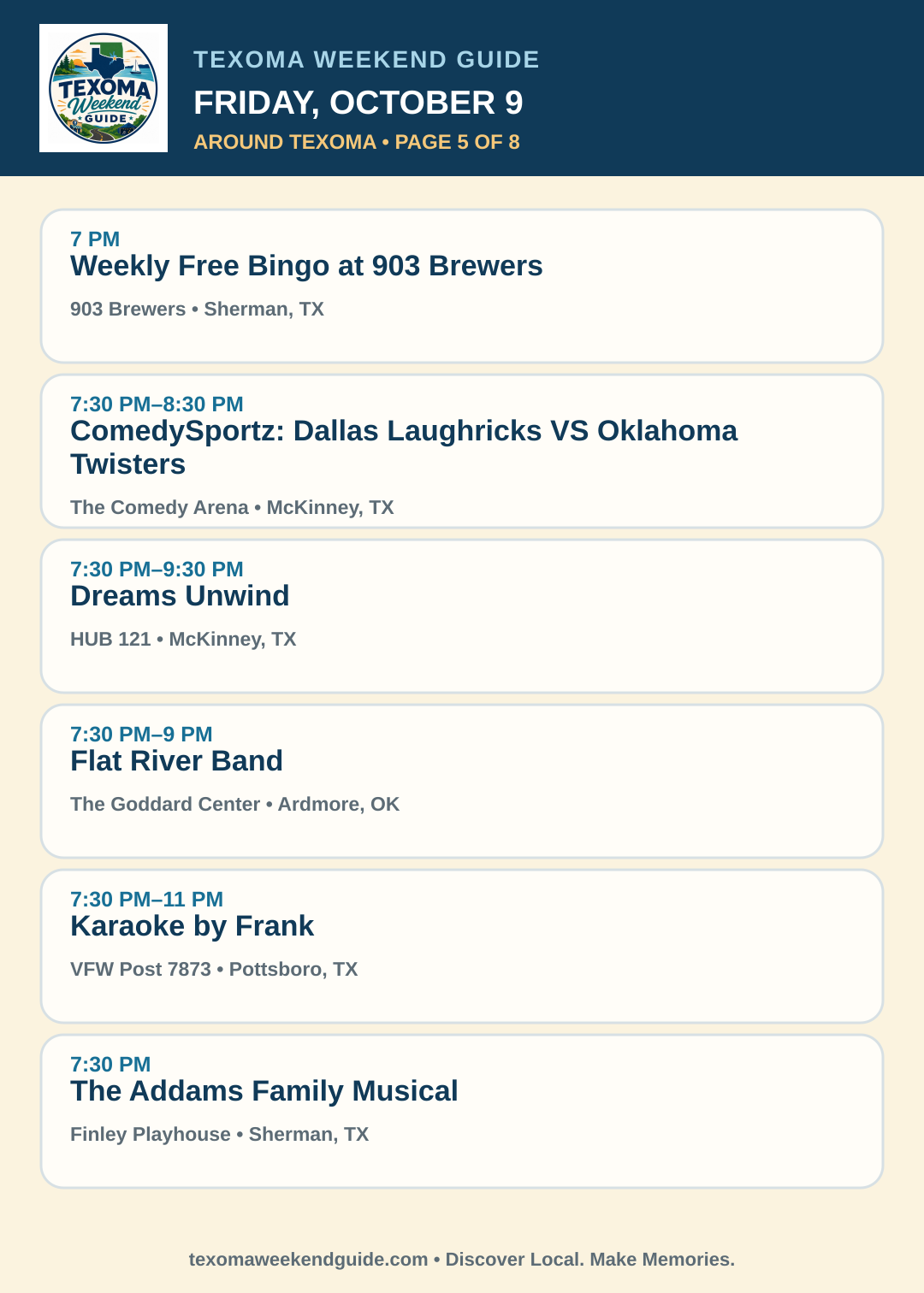 Texoma Weekend Guide Friday, October 9 roundup — page 5