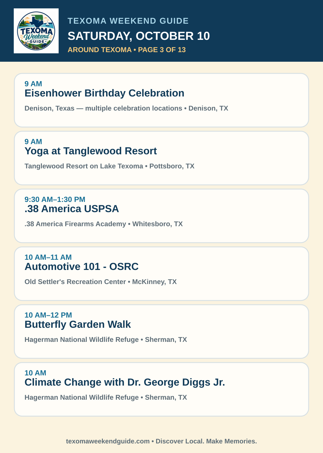Texoma Weekend Guide Saturday, October 10 roundup — page 3