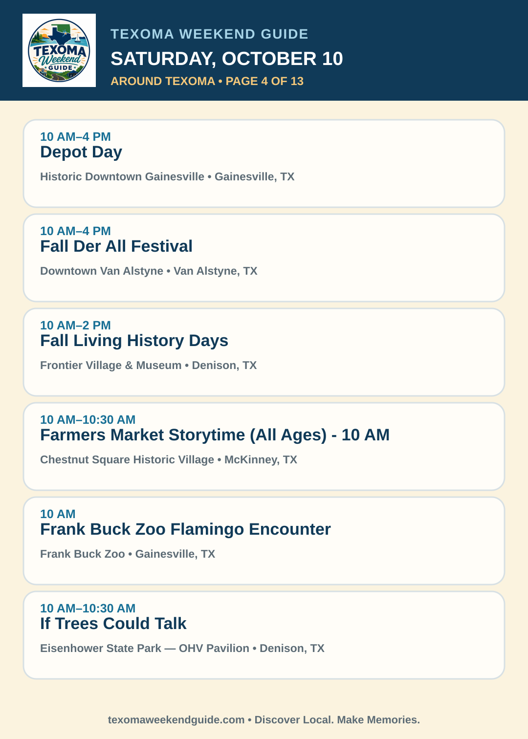 Texoma Weekend Guide Saturday, October 10 roundup — page 4
