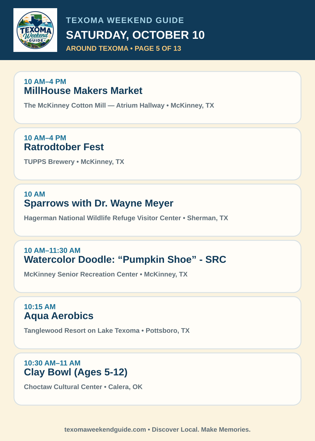 Texoma Weekend Guide Saturday, October 10 roundup — page 5