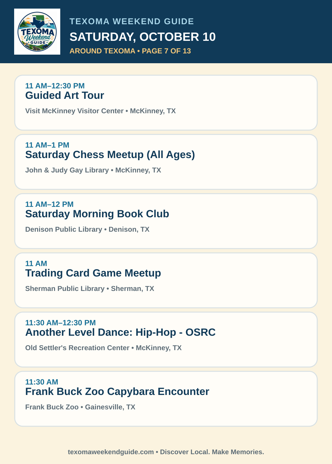 Texoma Weekend Guide Saturday, October 10 roundup — page 7