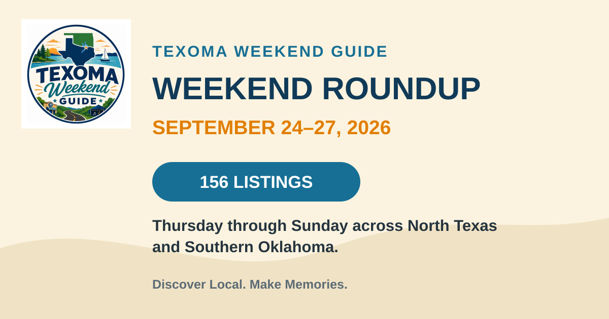 Texoma Weekend Roundup – September 24–27, 2026