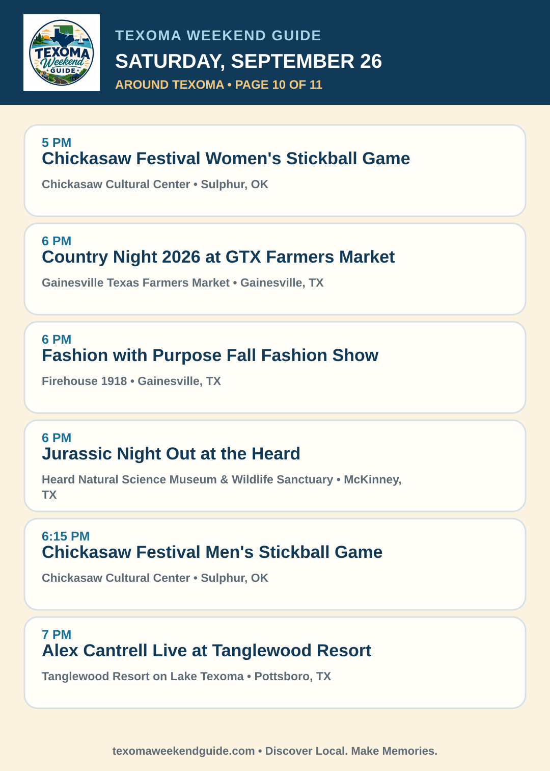 Texoma Weekend Guide Saturday, September 26 roundup — page 10