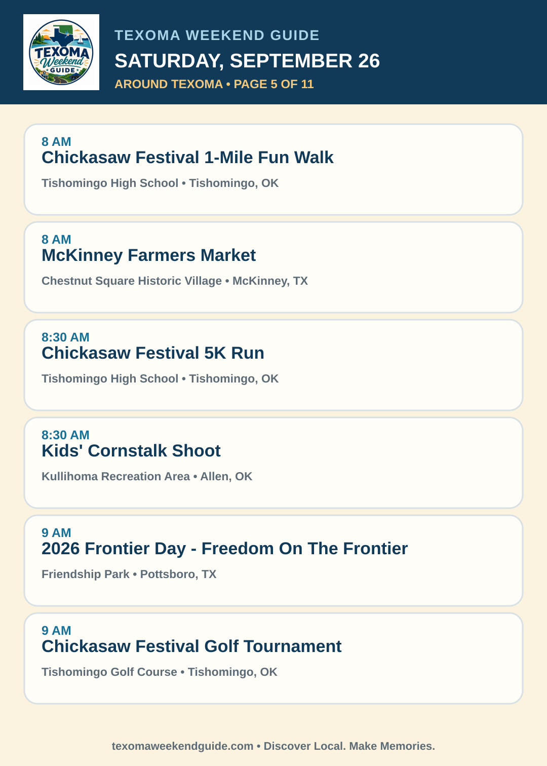 Texoma Weekend Guide Saturday, September 26 roundup — page 5